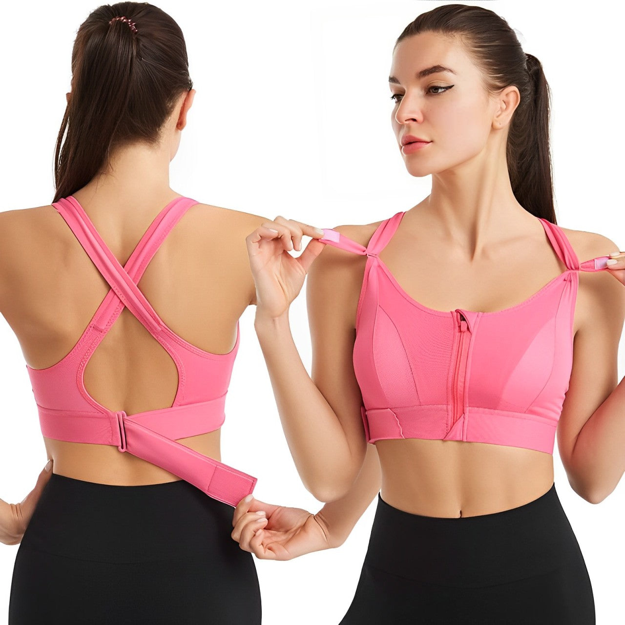 Sujetador Deportivo Mujer – Sin Costuras y Ajustable ✅