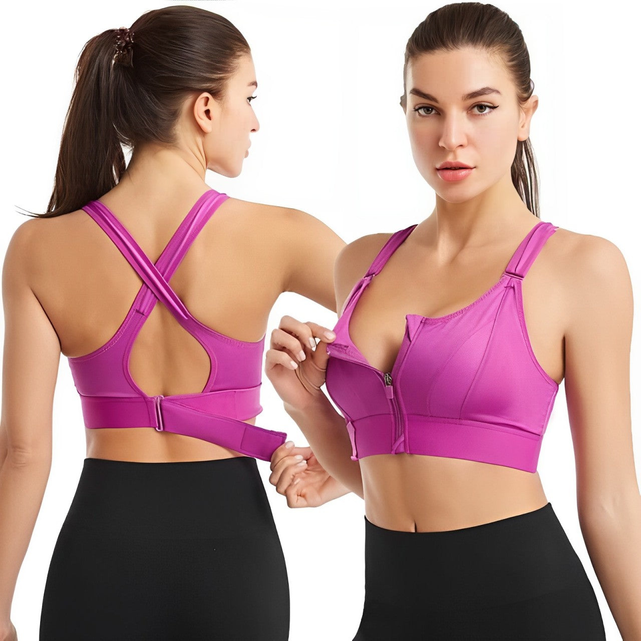 Sujetador Deportivo Mujer – Sin Costuras y Ajustable ✅
